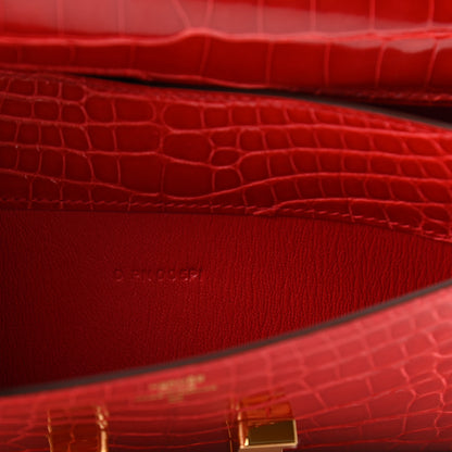 Hermes Shiny Alligator Constance Long Wallet Rouge De Coeur 7 of 7