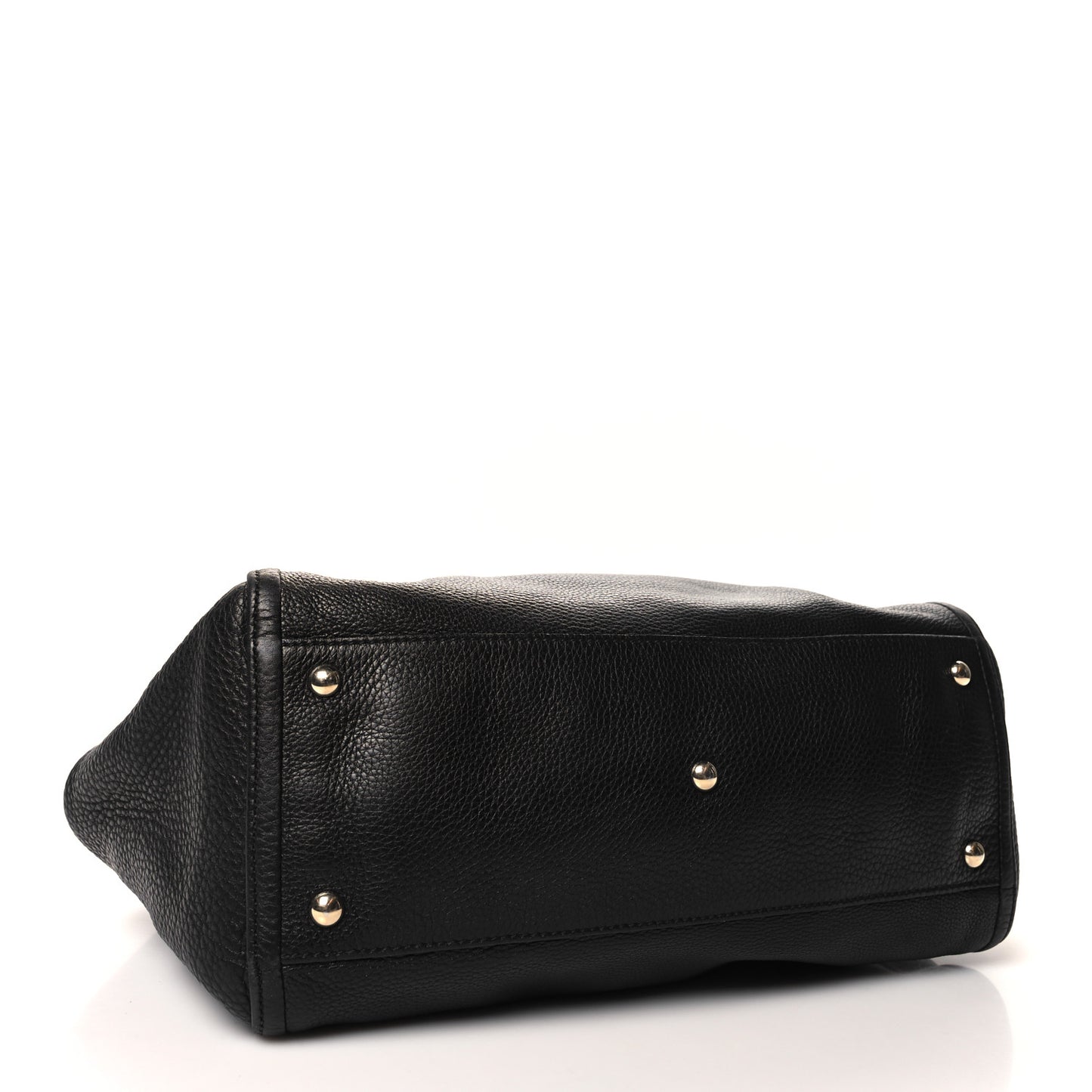 Pebbled Calfskin Medium Soho Shoulder Bag Black