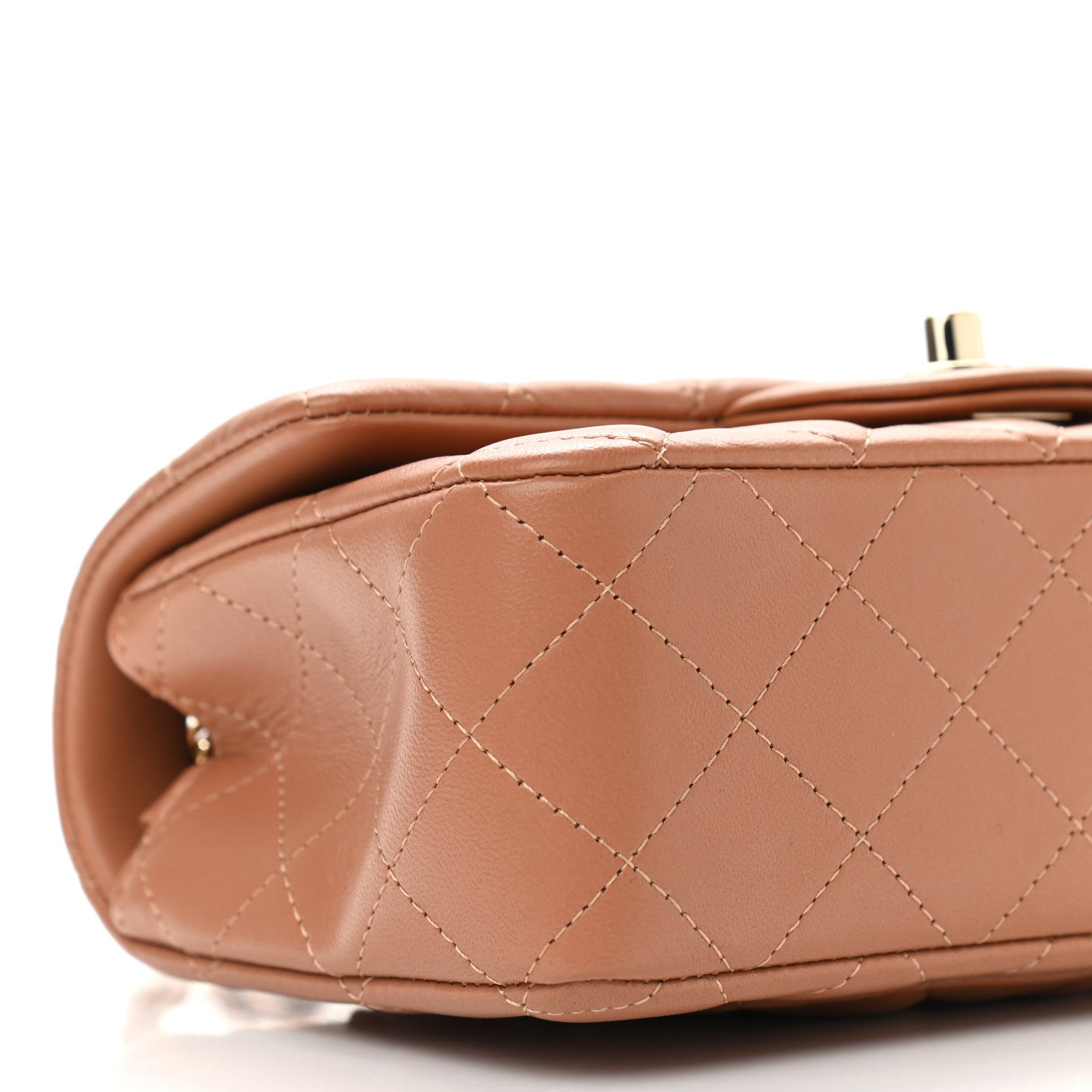 Chanel Lambskin Quilted Mini Rectangular Flap Brown 7 of 8