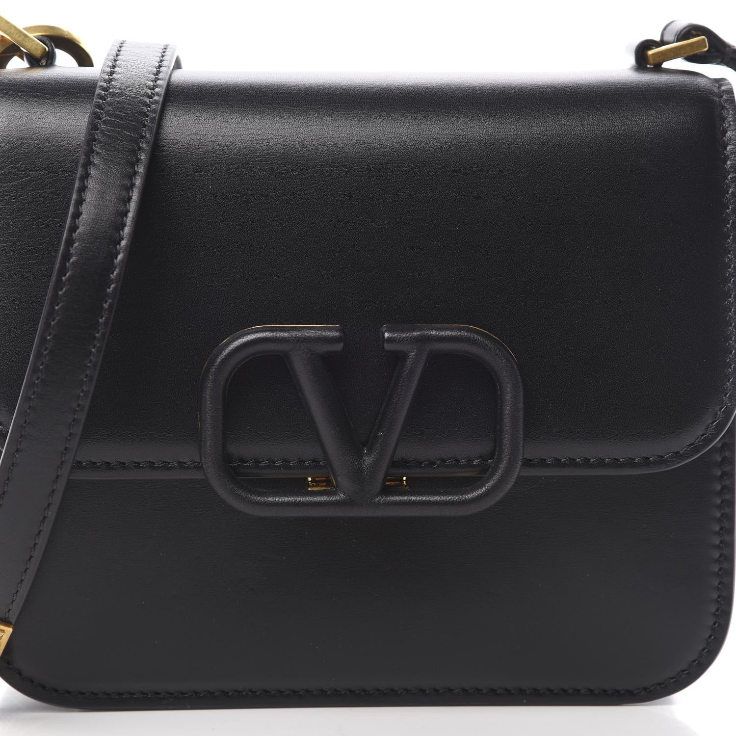 Valentino Garavani Smooth Calfskin Small VSling Shoulder Bag Black 7 of 15
