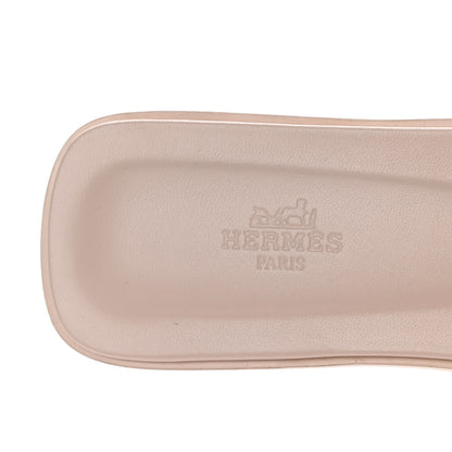 Hermes Box Calfskin Oran Sandals 41 Rose Pale 5 of 9