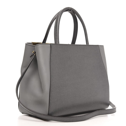 Fendi Vitello Elite Petite 2Jours Tote Grigio Grigio Chiaro 3 of 11