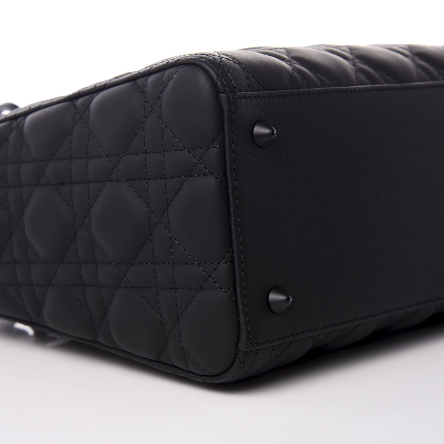 Christian Dior Ultra Matte Calfskin Cannage Medium Lady Dior Black 5 of 8