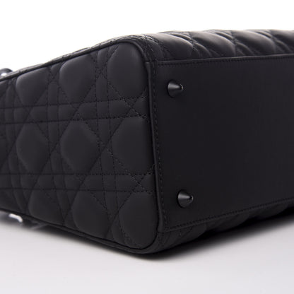 Christian Dior Ultra Matte Calfskin Cannage Medium Lady Dior Black 5 of 8