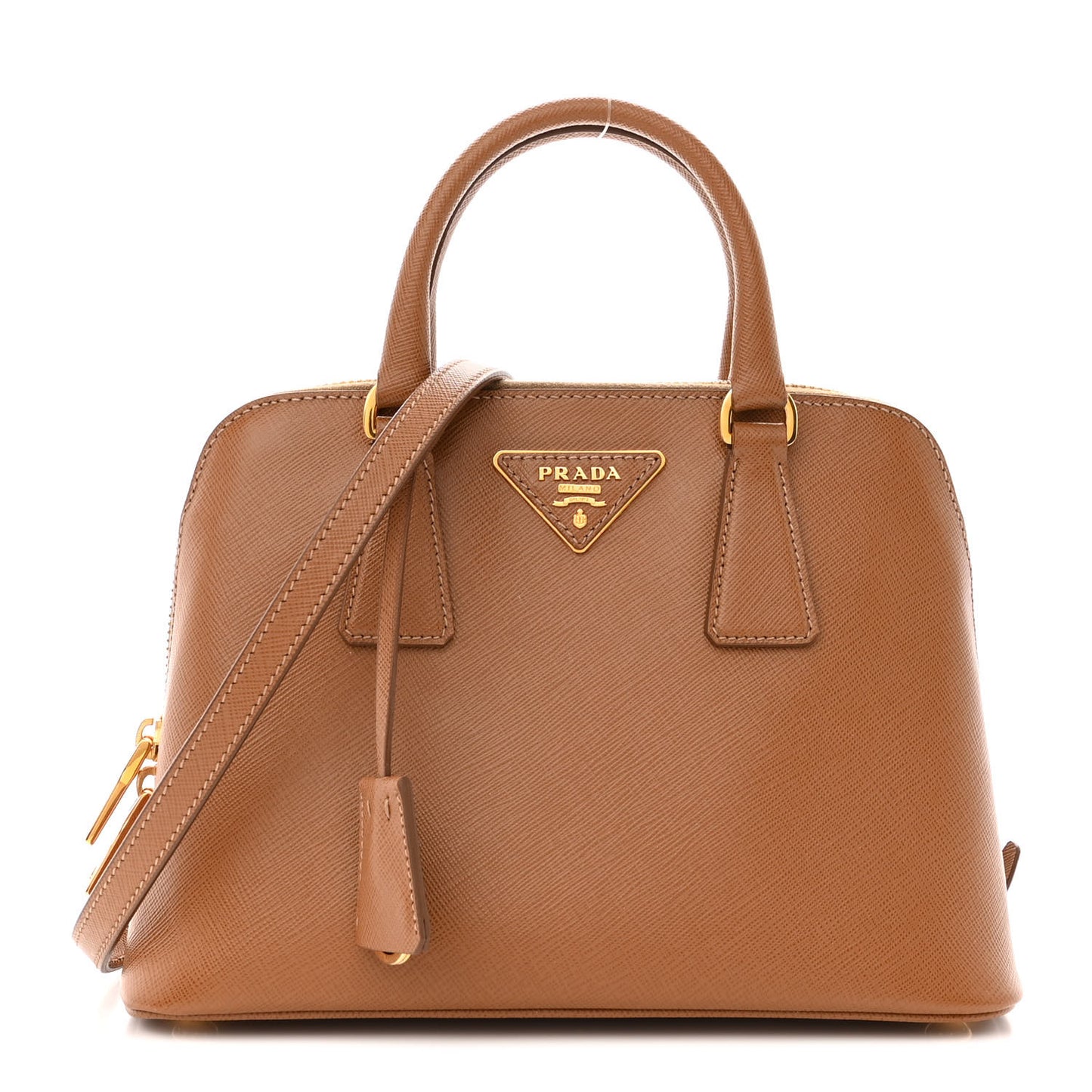Saffiano Lux Small Promenade Tote Caramel