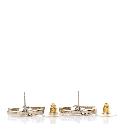 Chanel Crystal CC Earrings Silver 3 of 5