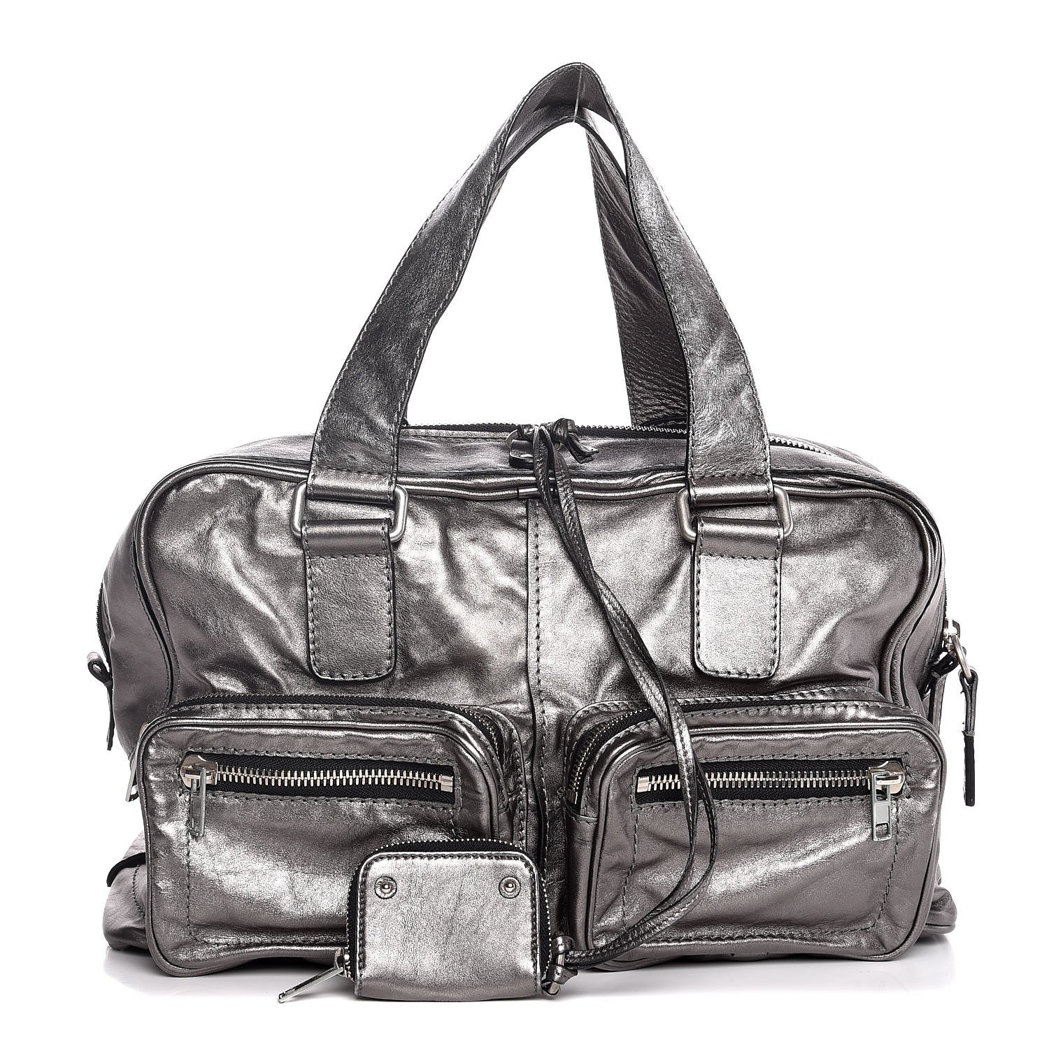 Chloe Metallic Calfskin Large Betty Shoulder Bag Charbon 1 of 7