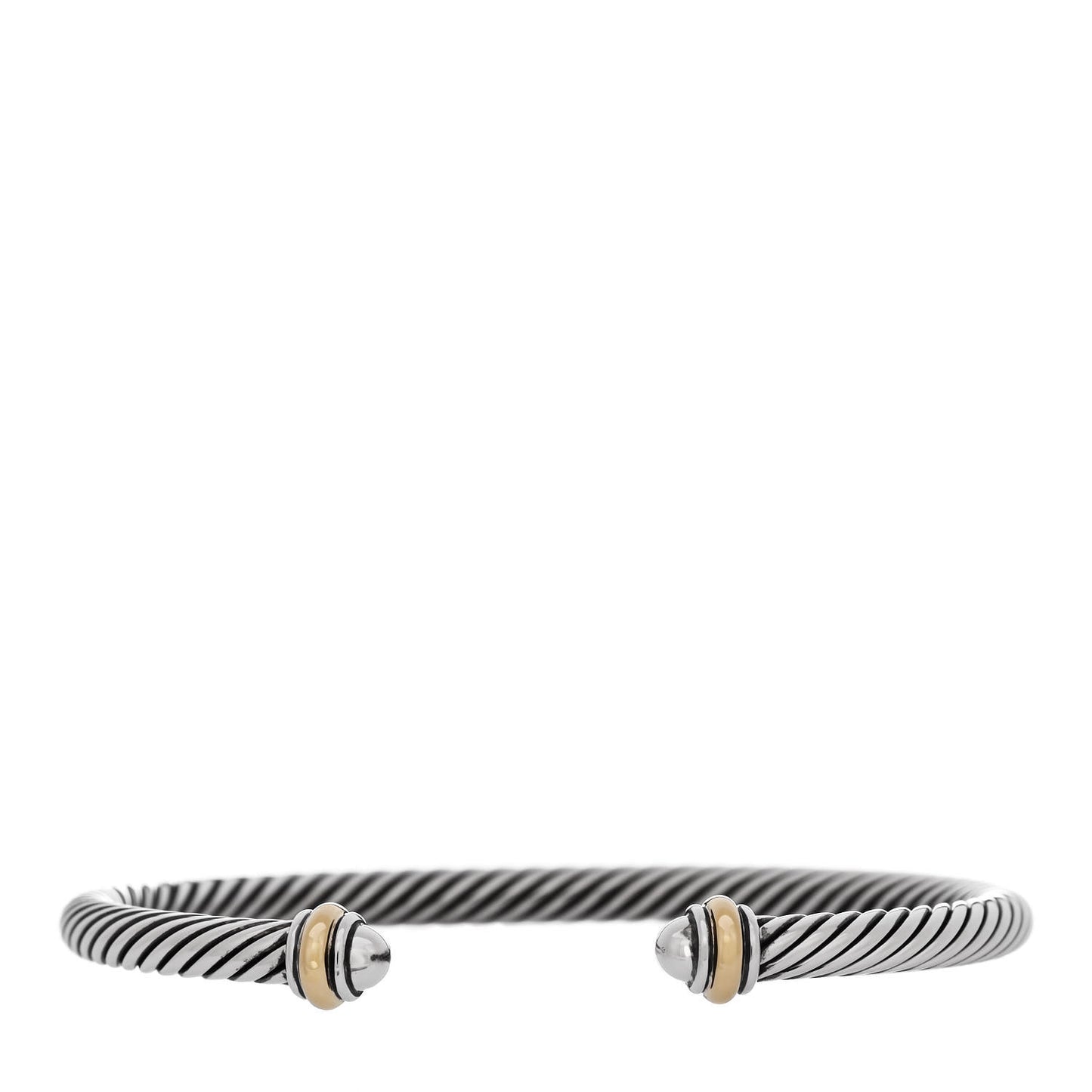 Sterling Silver 18K Yellow Gold 4mm Cable Classics Bracelet