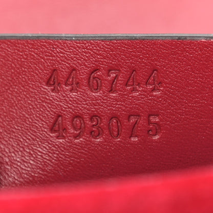 Gucci Velvet Matelasse Mini GG Marmont Shoulder Bag Hibiscus Red 7 of 10