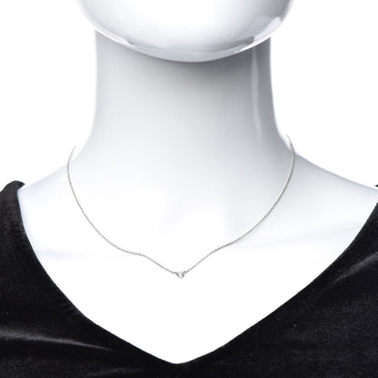 Tiffany Platinum Diamond .12ct Elsa Peretti Diamonds by the Yard Pendant Necklace 2 of 6