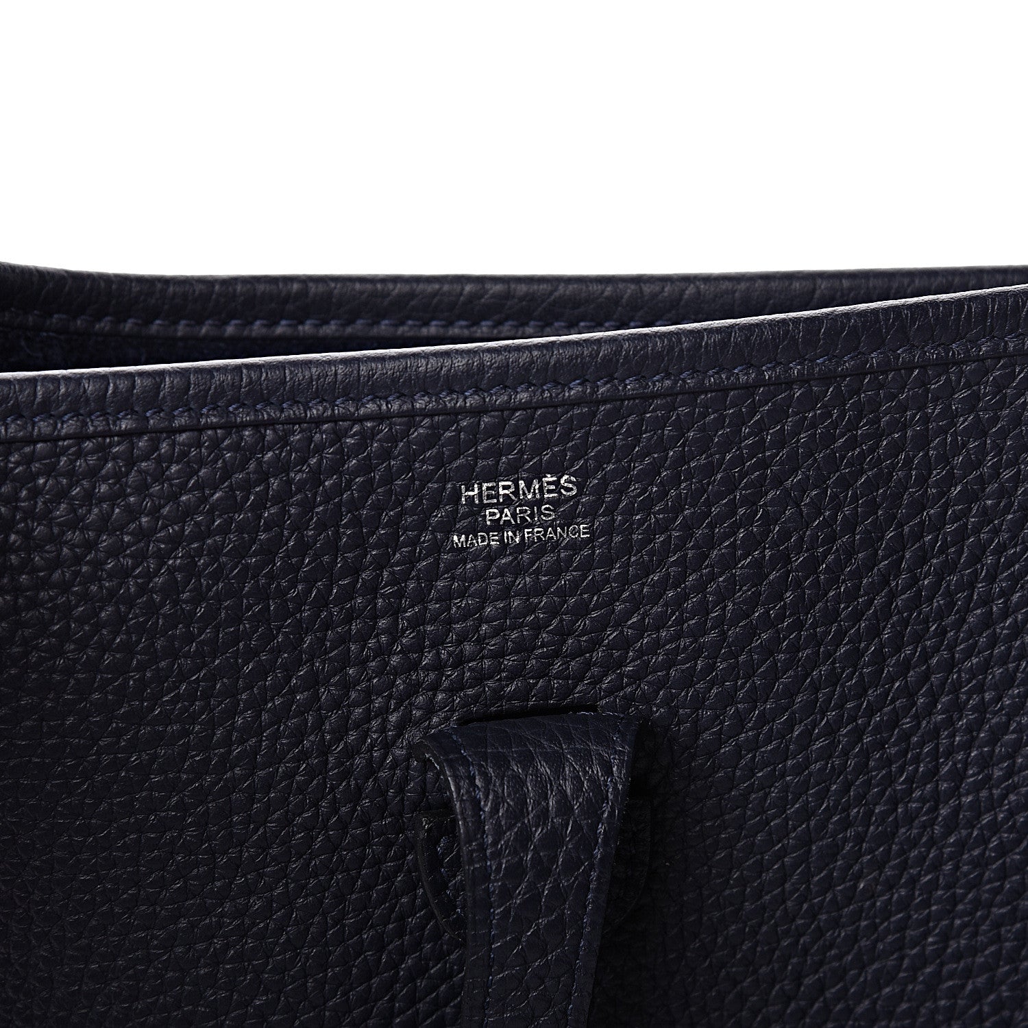 Hermes Taurillon Clemence Evelyne III PM Bleu Nuit 6 of 11