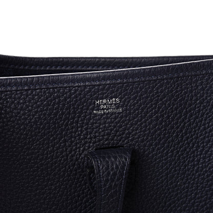 Hermes Taurillon Clemence Evelyne III PM Bleu Nuit 6 of 11