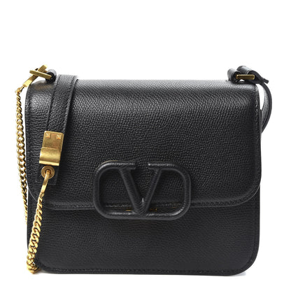 Valentino Garavani Grainy Calfskin Small VSling Shoulder Bag Black 1 of 10