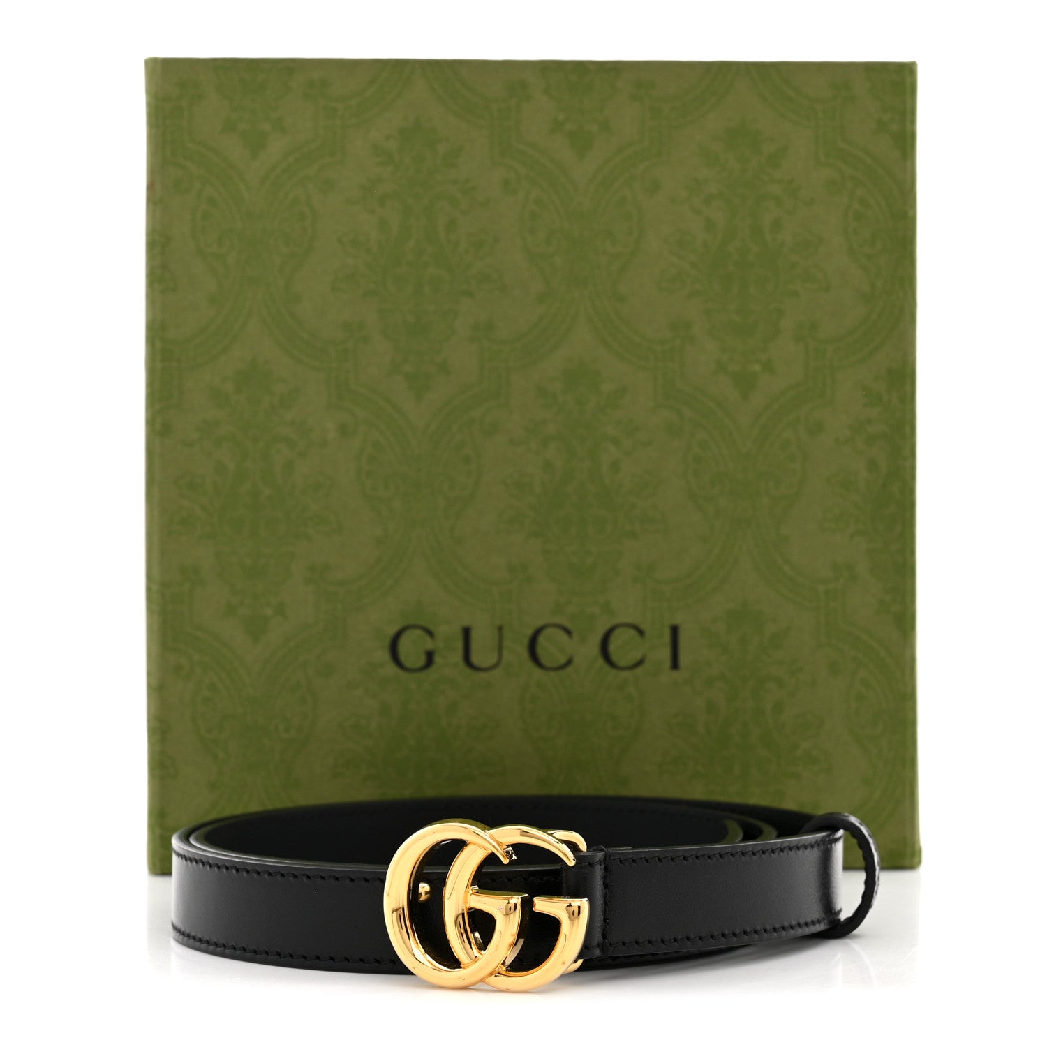 Gucci Calfskin Double G 20mm Belt 80 32 Black 6 of 6