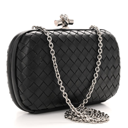 Bottega Veneta Nappa Intrecciato Chain Knot Clutch Black 3 of 9