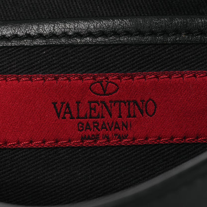 Valentino Garavani Vitello Mini Rockstud Flap Saddle Crossbody Bag Black 6 of 14