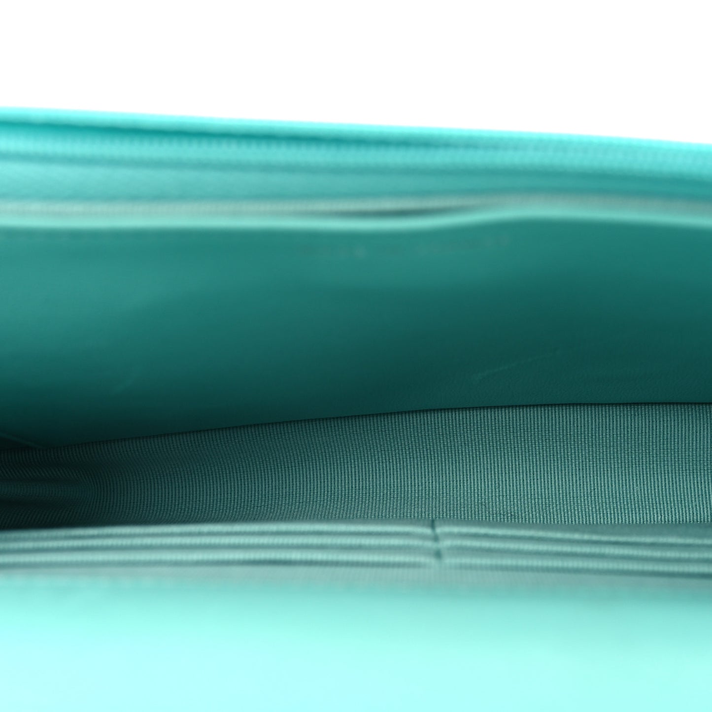 Lambskin Quilted Wallet On Chain WOC Turquoise