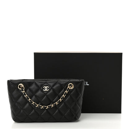 Chanel Caviar Quilted Classic Clutch Tote With Chain Black 11 of 11