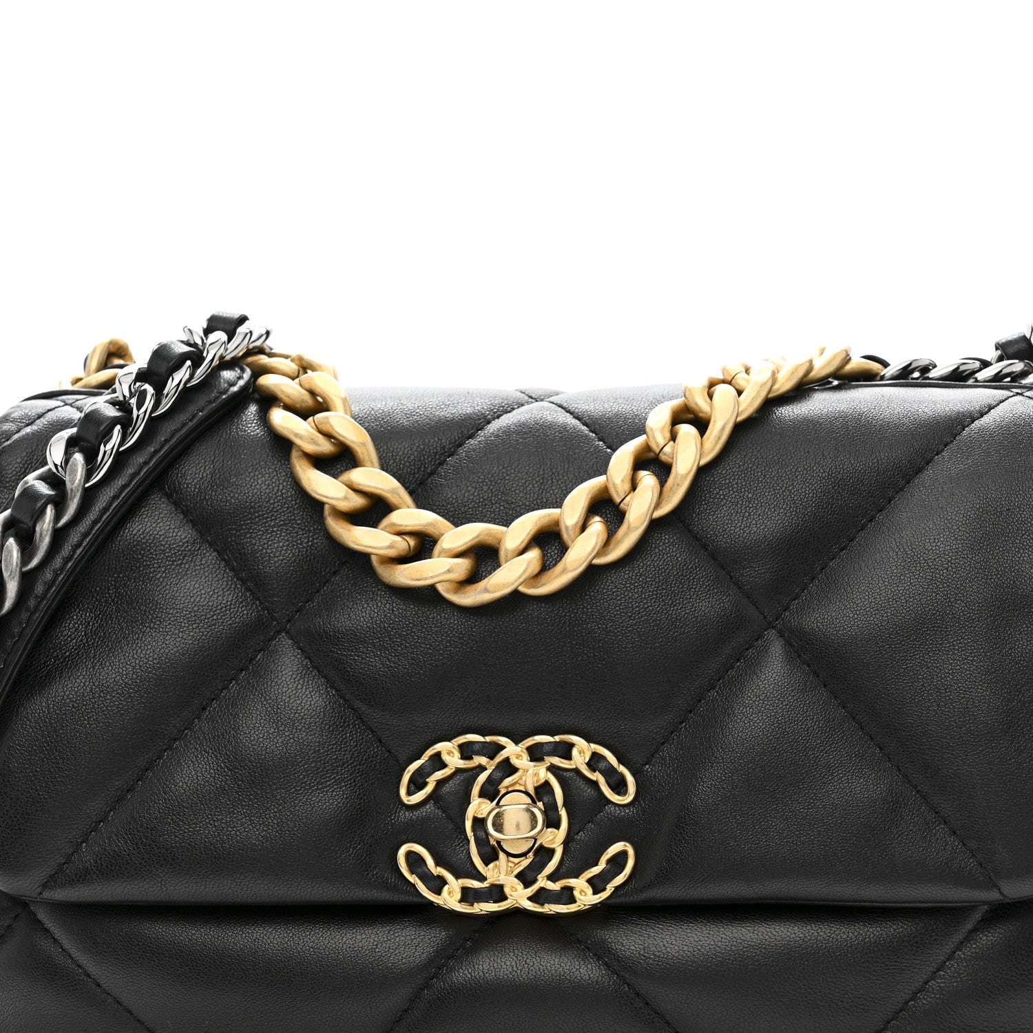 Chanel Lambskin Quilted Medium Chanel 19 Flap Black 8 of 12