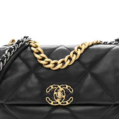 Chanel Lambskin Quilted Medium Chanel 19 Flap Black 8 of 12