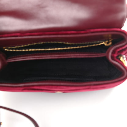Saint Laurent Velvet Y Quilted Monogram Toy Loulou Crossbody Bag French Burgundy 5 of 10