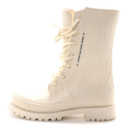 Christian Dior Oblique Rubber Diorcamp Boots 41 Off White 1 of 7