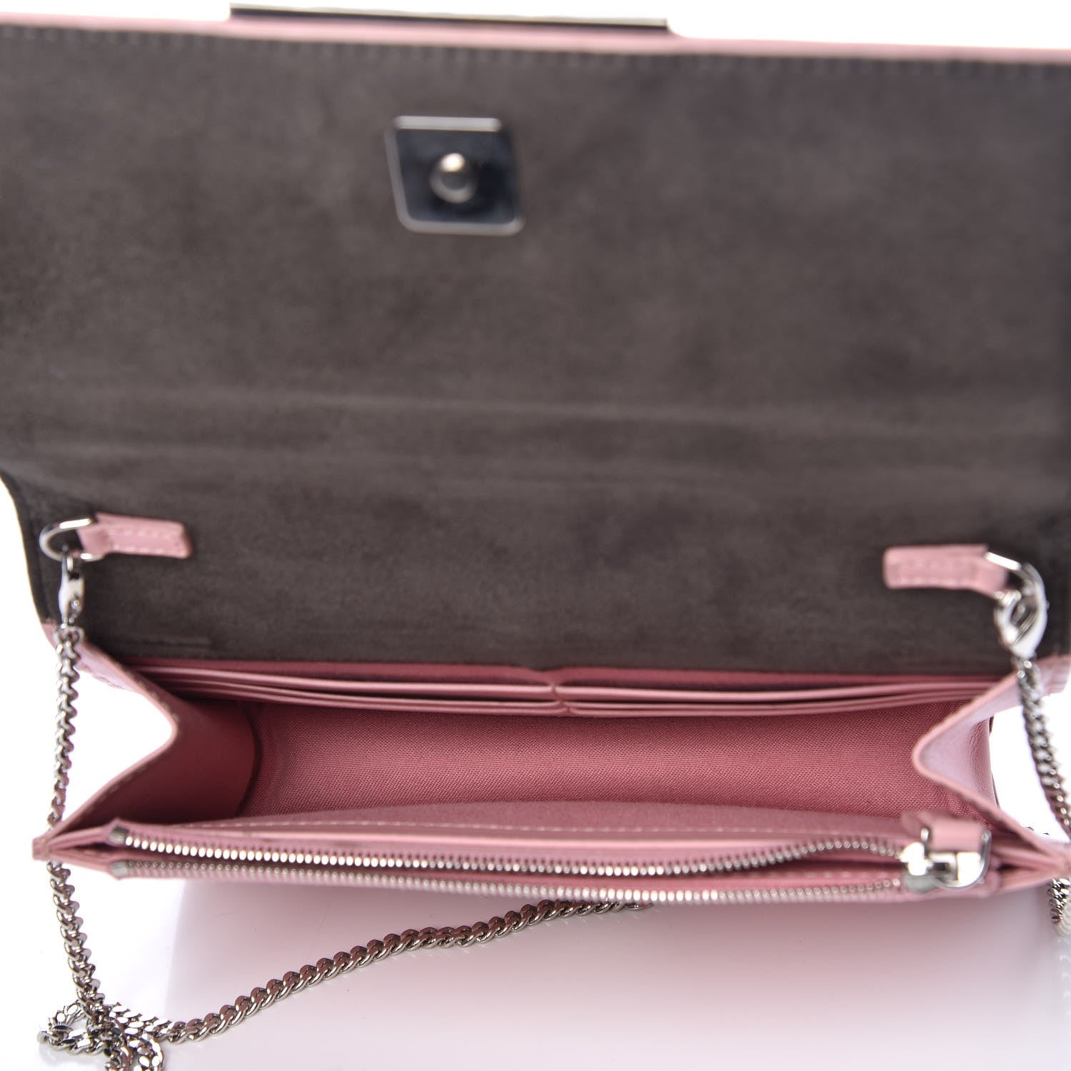 Fendi Vitello Century Hypnoteyes Tube Wallet On Chain Bubblegum 5 of 11