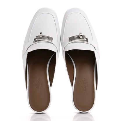 Hermes Calfskin Oz Mules 35.5 White 2 of 10