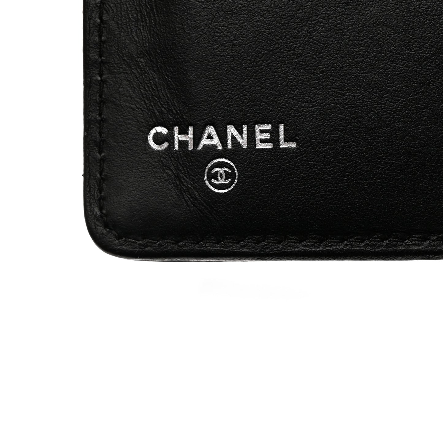 Caviar Chevron Quilted Boy Yen Wallet Black