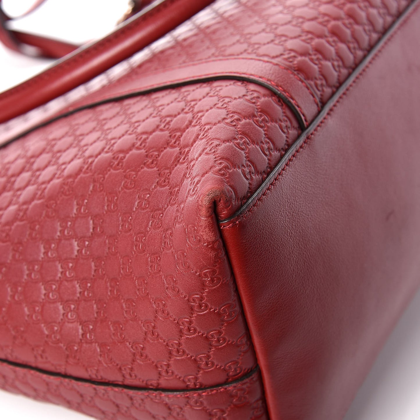 Soft Microguccissima Dome Satchel Red