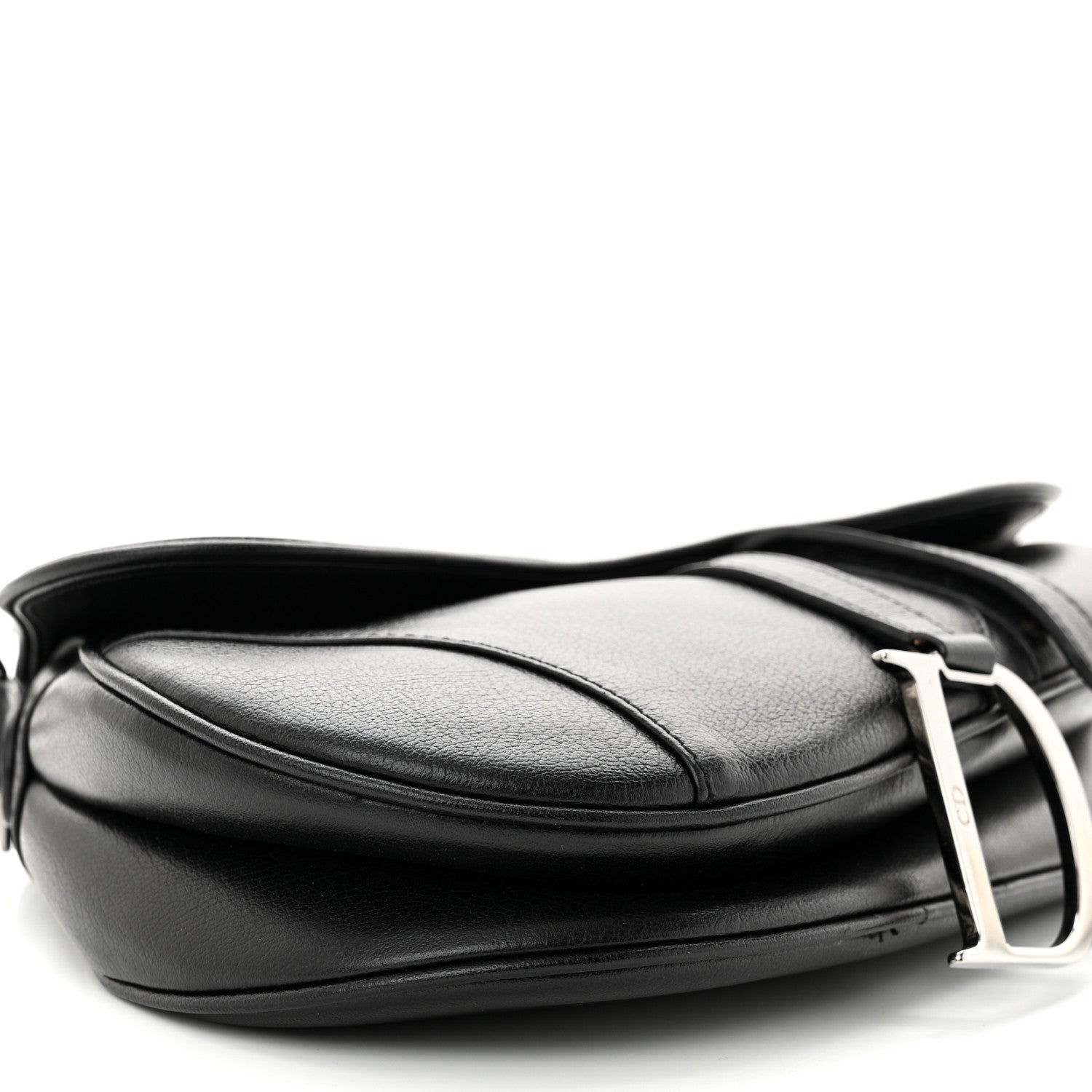 Christian Dior Calfskin Saddle Bag Black 9 of 11