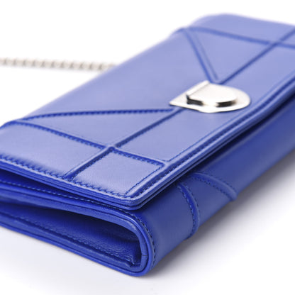 Christian Dior Lambskin Diorama Croisiere Chain Wallet Blue 6 of 11