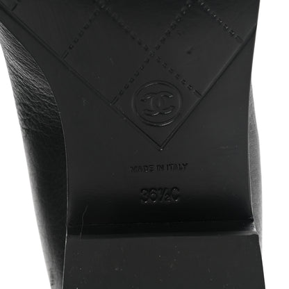 Chanel Calfskin CC Mocassin Loafers 36.5 Black 6 of 11