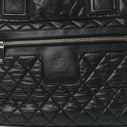 Chanel Nylon Quilted Large Coco Cocoon Tote Black 8 of 11