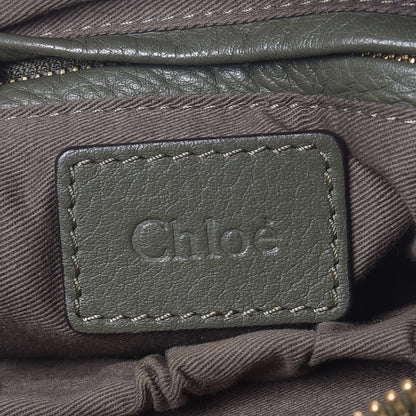 Chloe Python Calfskin Medium Marcie Satchel Green 6 of 10