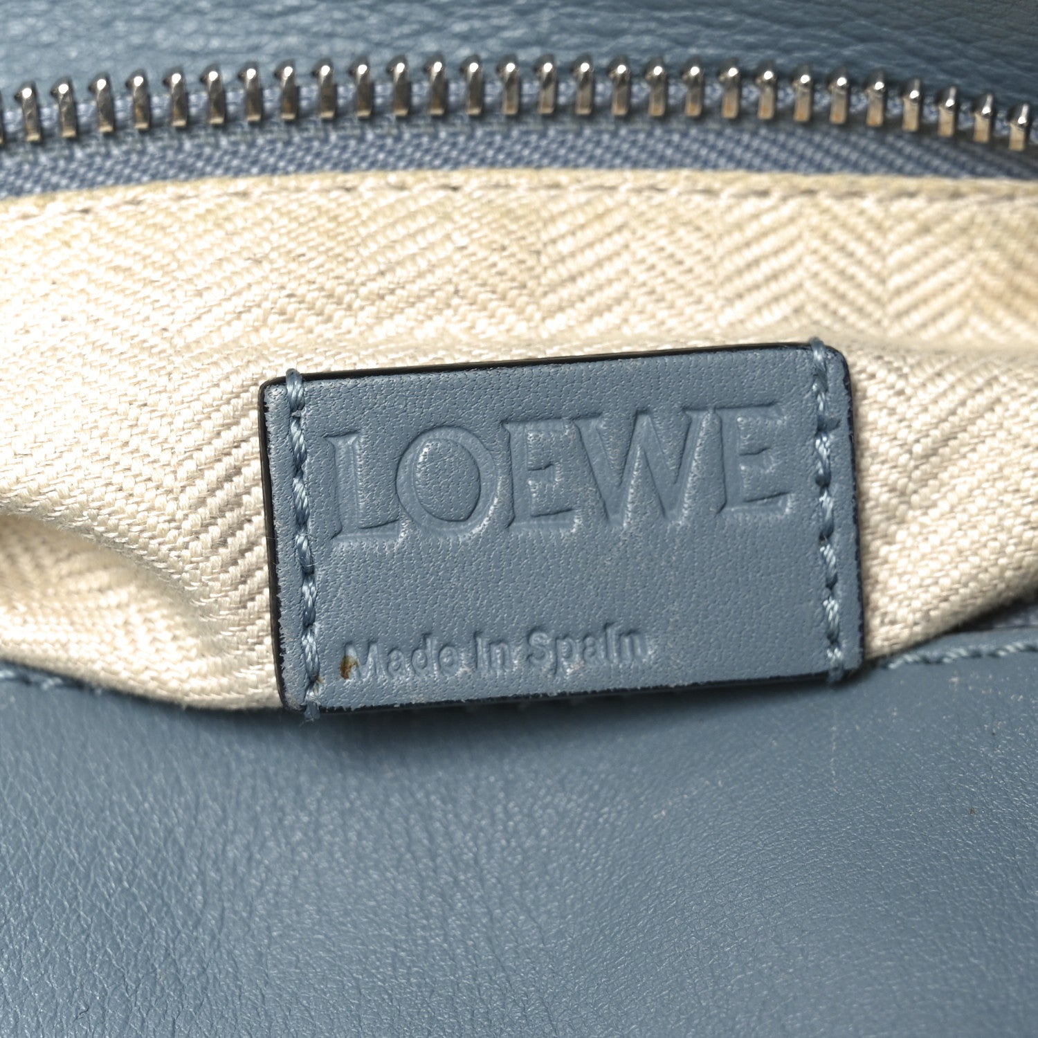 Loewe Calfskin Small Puzzle Bag Stone Blue 6 of 9