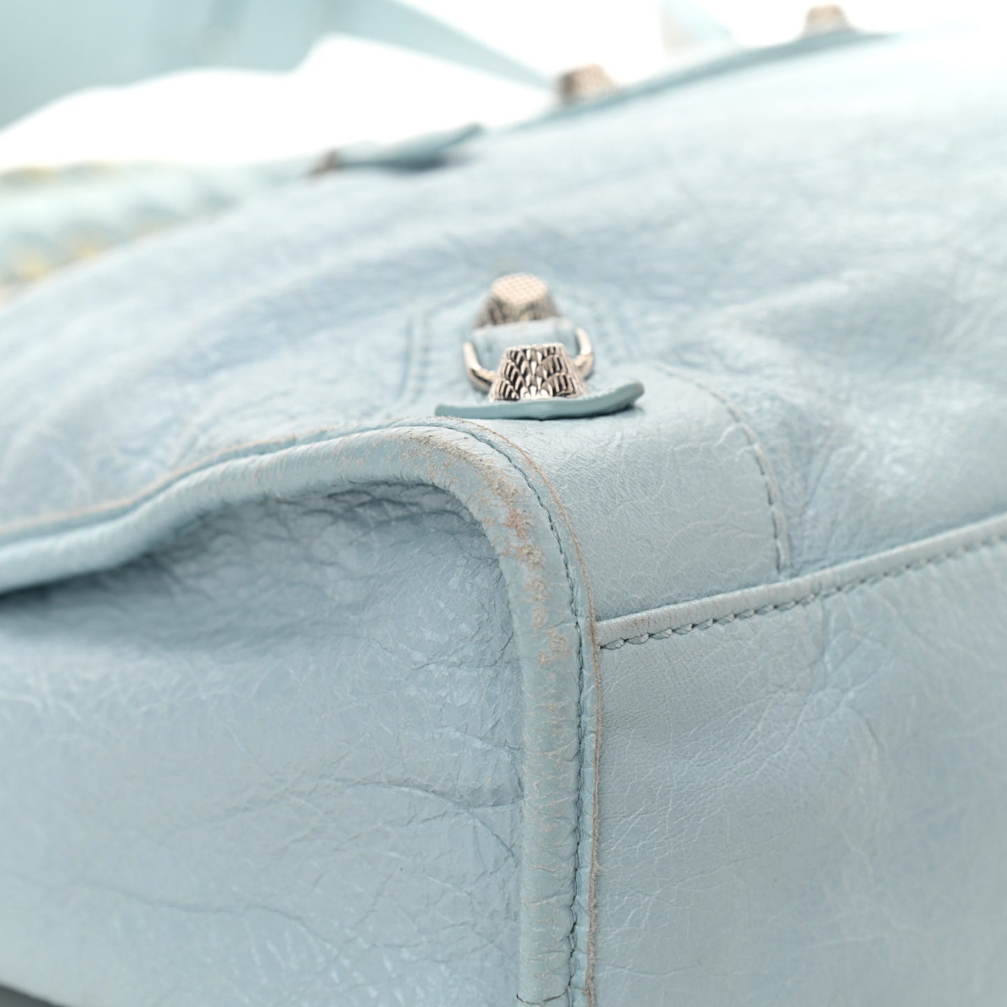 Agneau Giant 12 Silver Hardware City Bleu Dragee