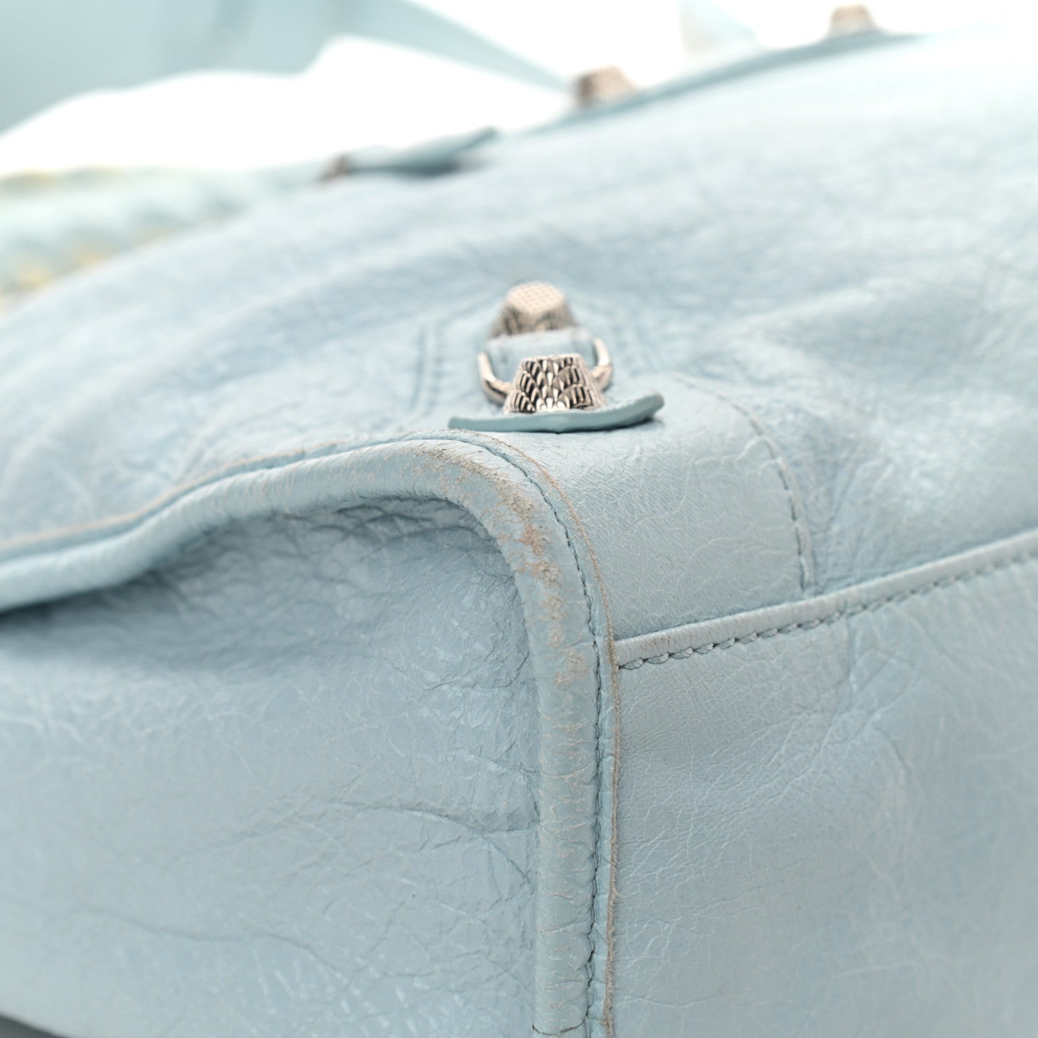 Balenciaga Agneau Giant 12 Silver Hardware City Bleu Dragee 11 of 14