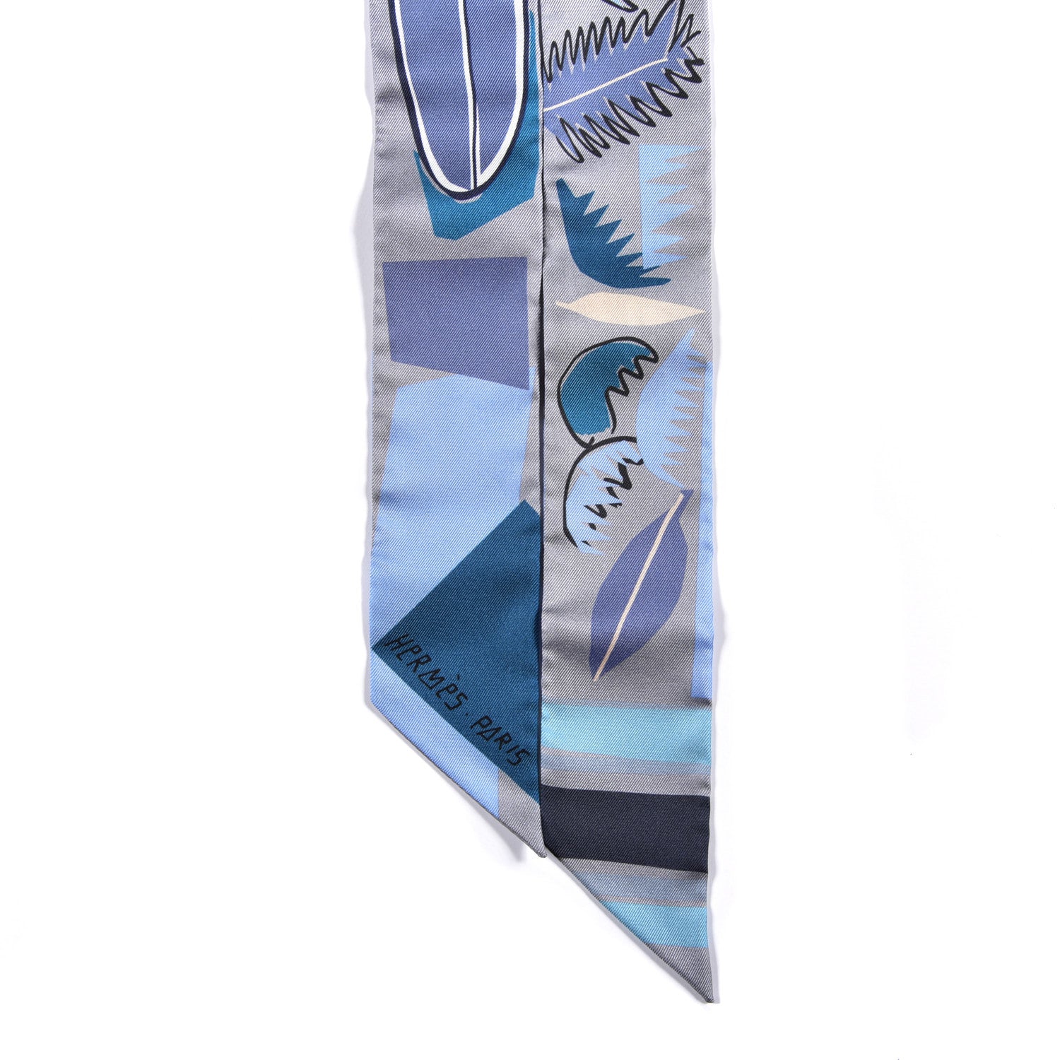 Hermes Silk Sea Surf and Fun Twilly Anthracite Marine Jean 2 of 4