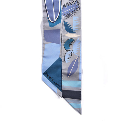 Hermes Silk Sea Surf and Fun Twilly Anthracite Marine Jean 2 of 4