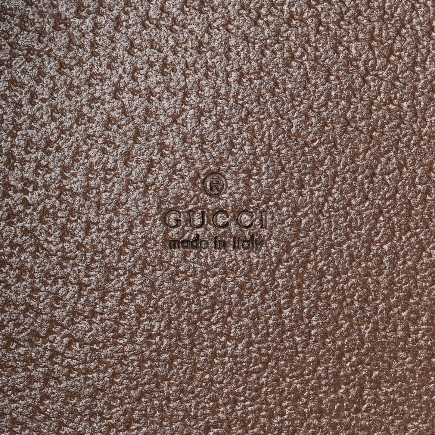 GG Supreme Monogram Textured Dollar Calfskin Studded Padlock Hexagon Top Handle Case Beige Ebony New Acero