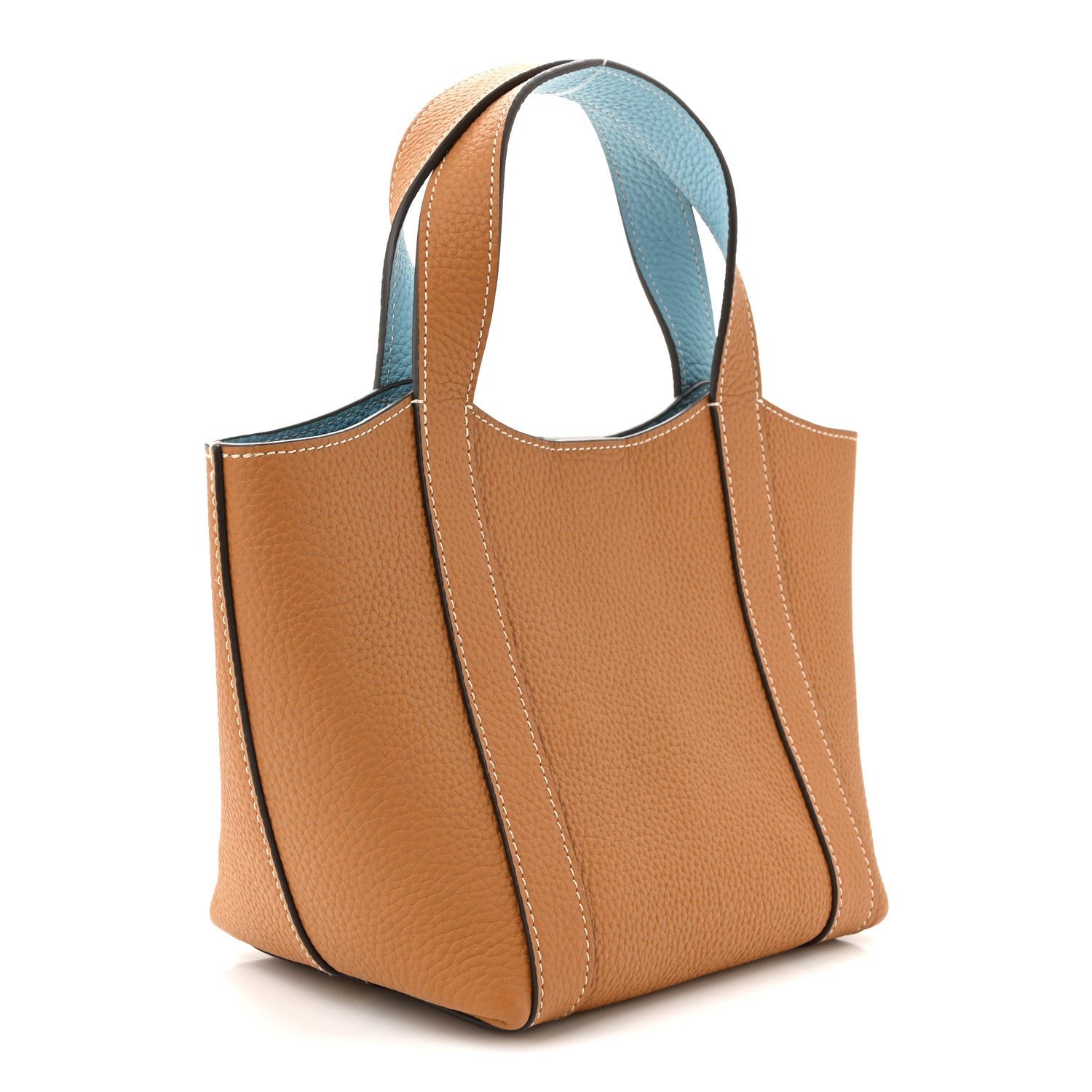 Moynat Taurillon Gex Duo Tote Bag BB Cannelle Azur 3 of 9