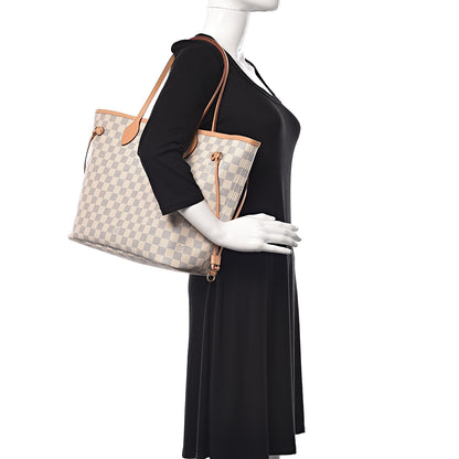 Louis Vuitton Damier Azur Neo Neverfull MM Rose Ballerine 2 of 11
