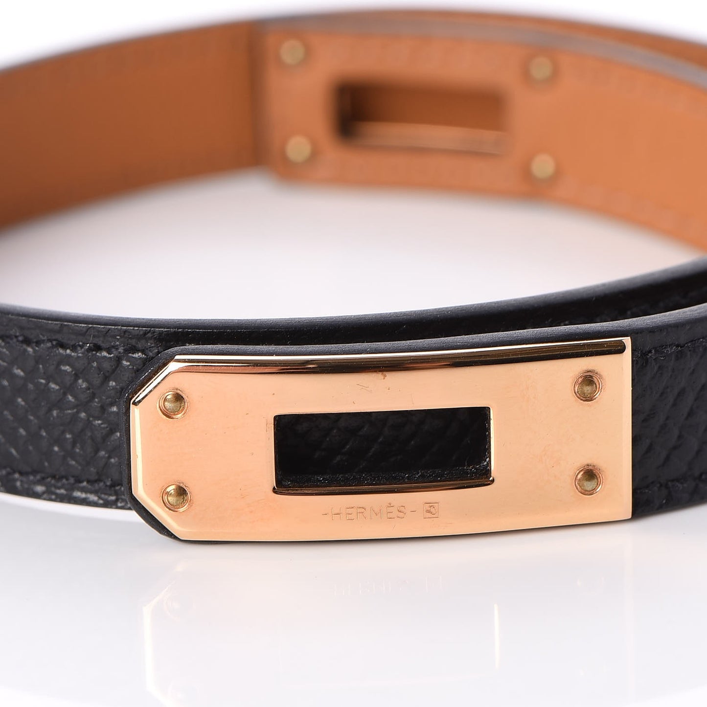Epsom Kelly Double Tour Bracelet S Black