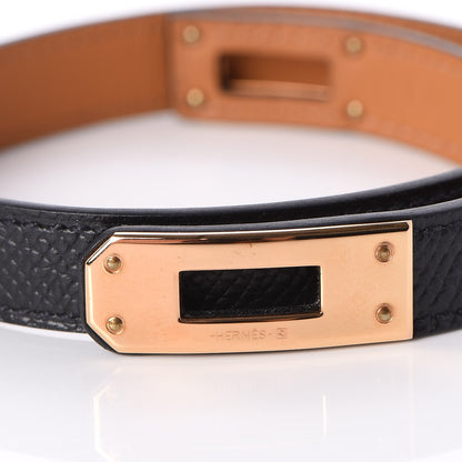 Hermes Epsom Kelly Double Tour Bracelet S Black 7 of 8