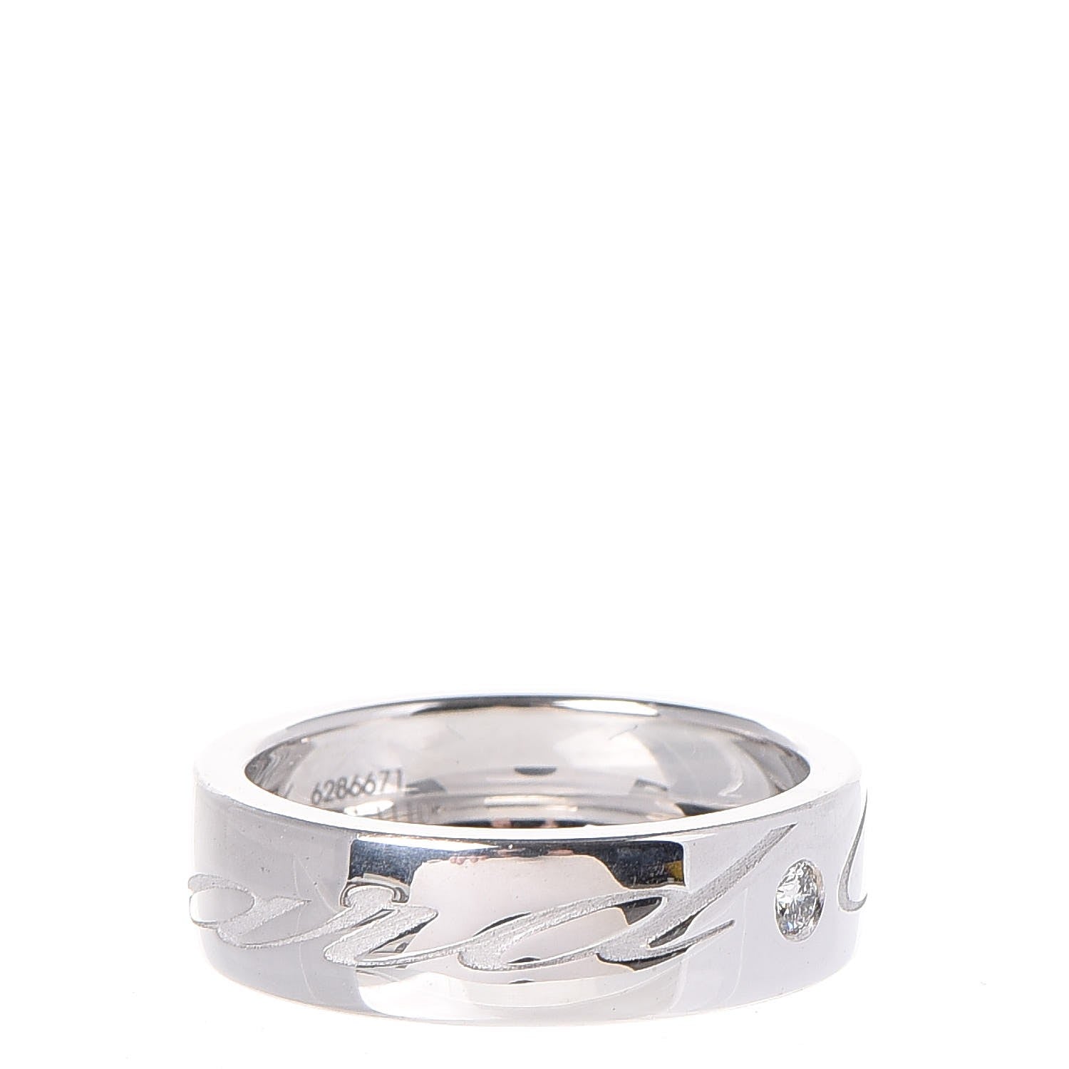 Chopard 18K White Gold Diamond Chopardissimo Ring 5 5 of 8