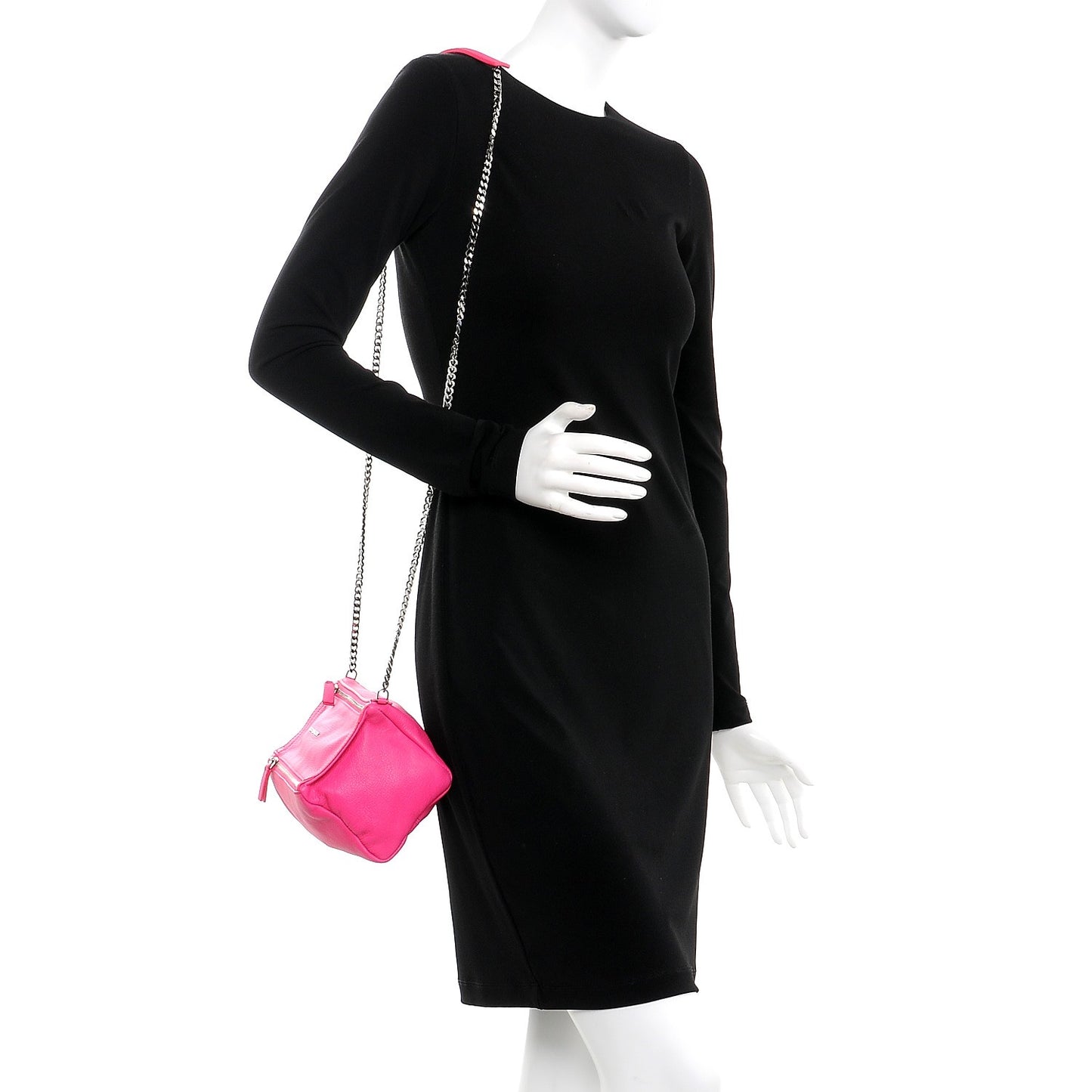 Sugar Goatskin Mini Chain Pandora Hot Pink