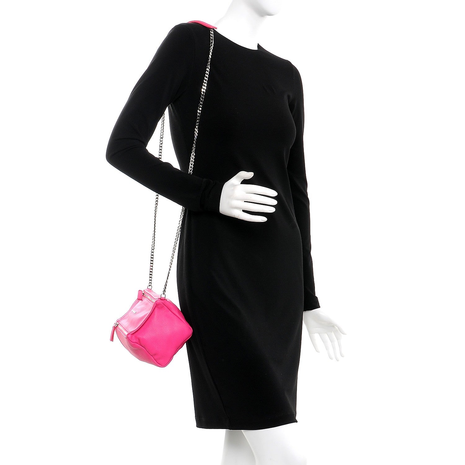 Givenchy Sugar Goatskin Mini Chain Pandora Hot Pink 2 of 9