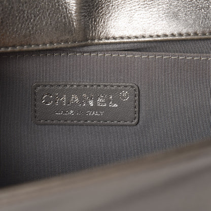 Chanel Metallic Calfskin Quilted Medium Boy Flap Silver 11 of 15