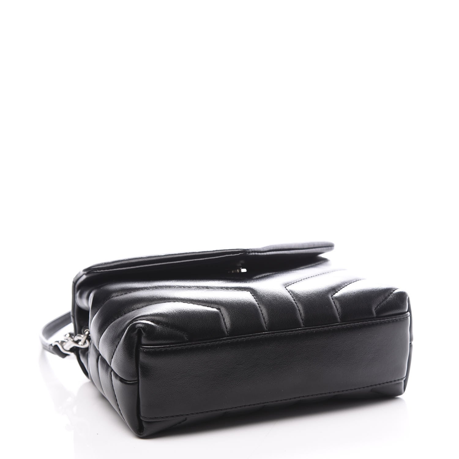 Saint Laurent Calfskin Y Quilted Monogram Toy Loulou Crossbody Bag Black 3 of 11